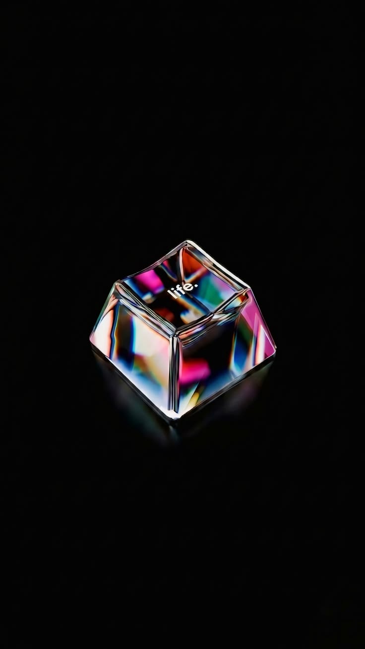 Iridescent 'life' crystal key — representing protection of business continuity